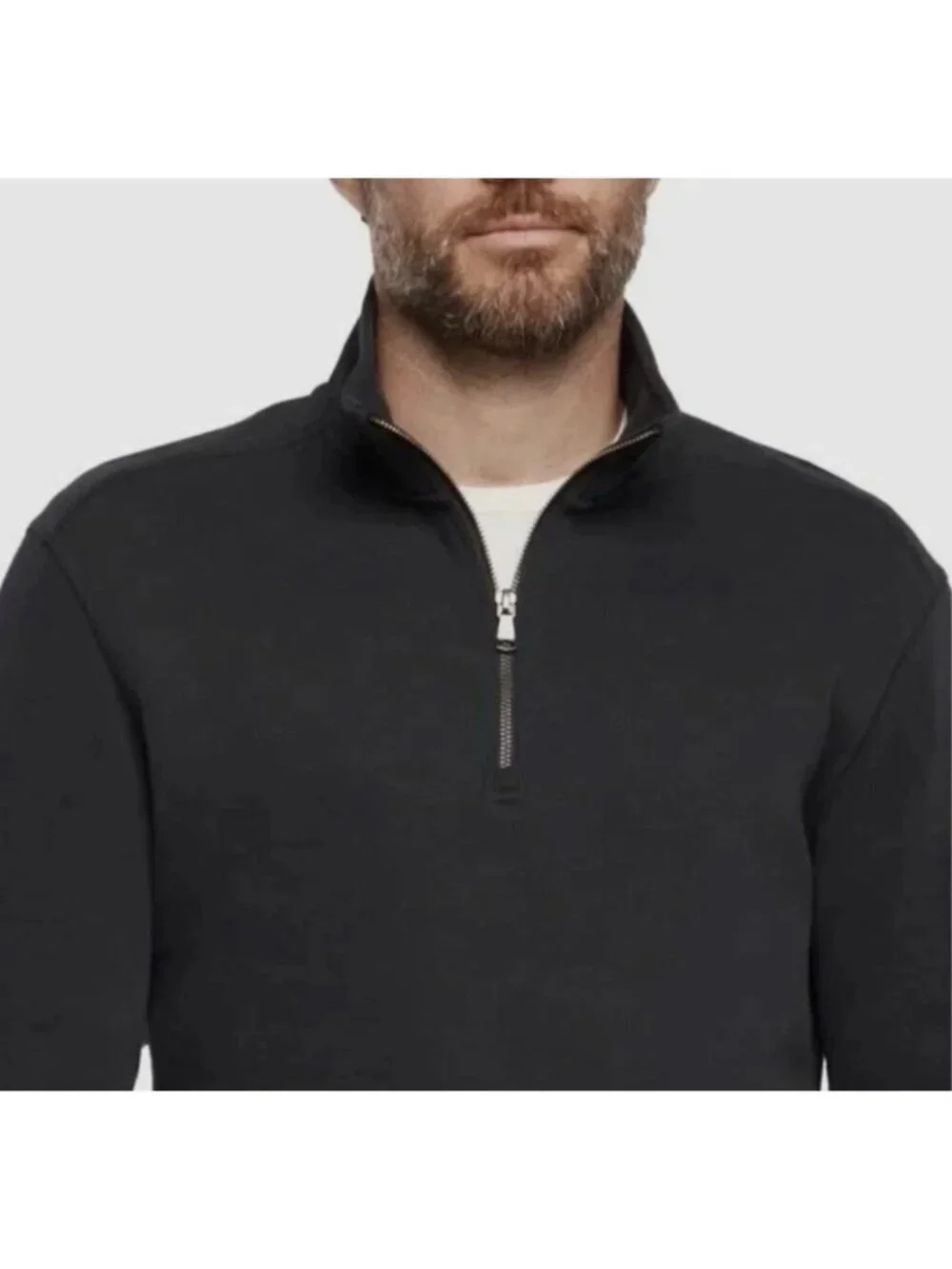 Kirkland Signature Men's L Navy Quarter-Zip Pullover Scuba Sweatshirt  M1000